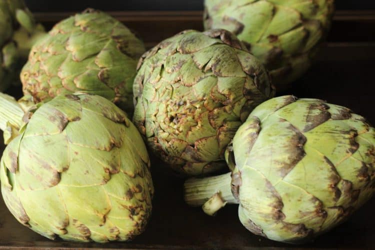 pile of artichokes