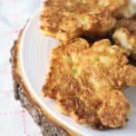 cauliflower fritters on a plate