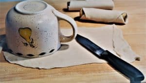 cutting cannoli shell dough rounds