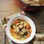 Escarole and Meatballs Soup (aka Italian Wedding Soup)