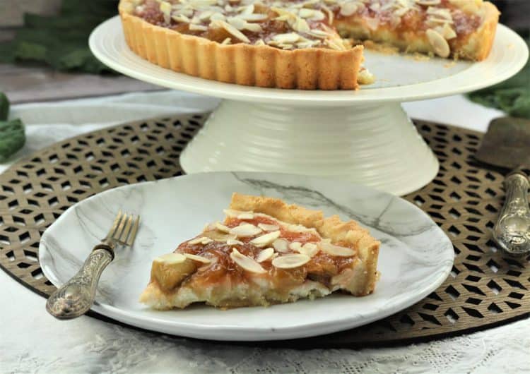 Rhubarb Ricotta Almond Tart