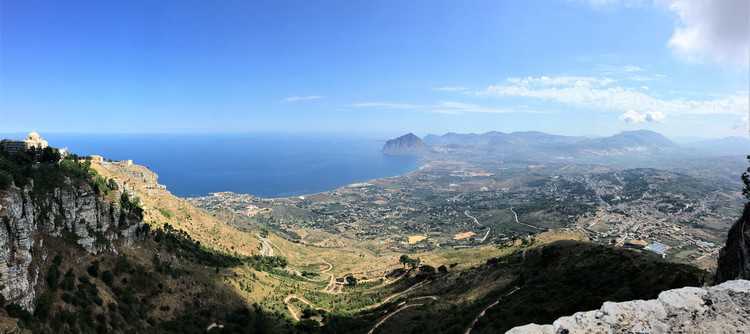 view from the top of Erice, Sicily
