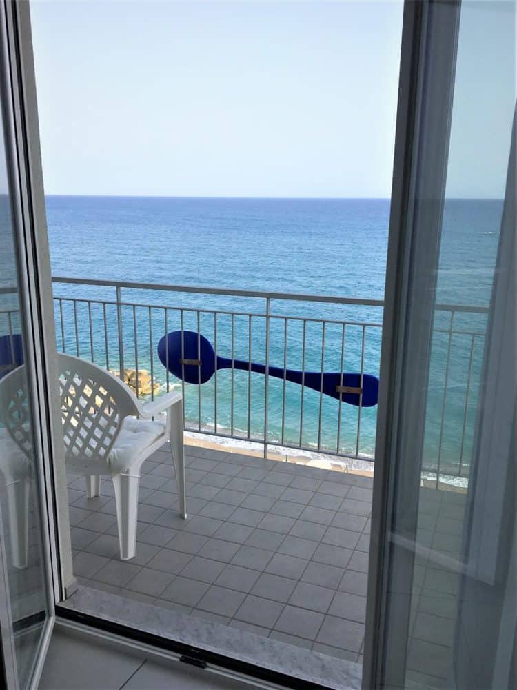 balcony with an ocean view