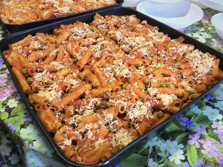 large casserole of pasta al forno