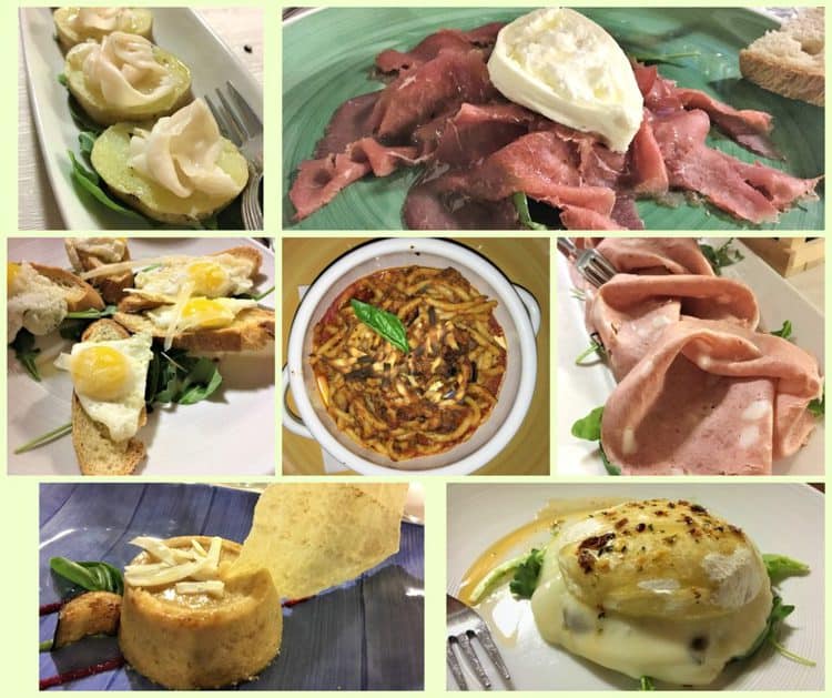 collage of dishes from La Badia Restaurant