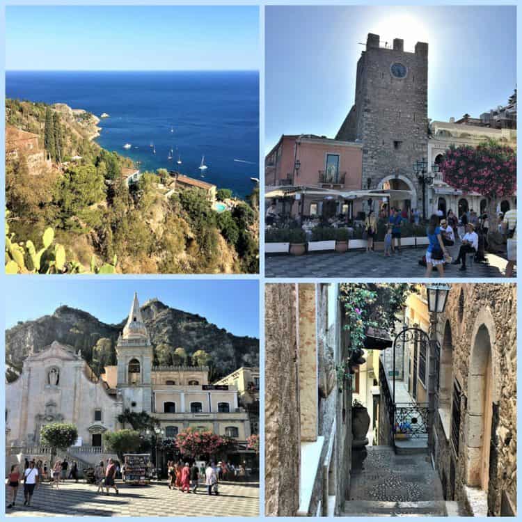 collage of scenes from Taormina