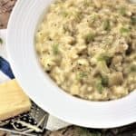 bowl of fennel and leek risotto