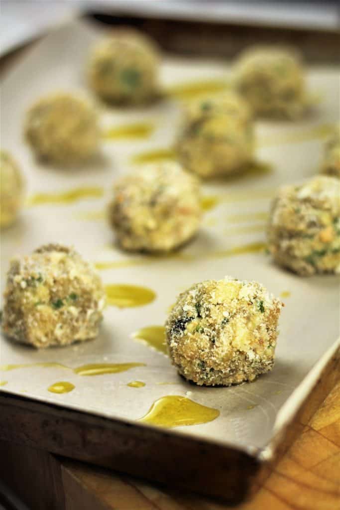 raw eggplant meatballs for Eggplant Meatball Subs with Smoked Caciocavallo