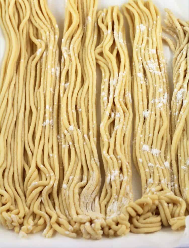 freshly made Homemade Sicilian pasta