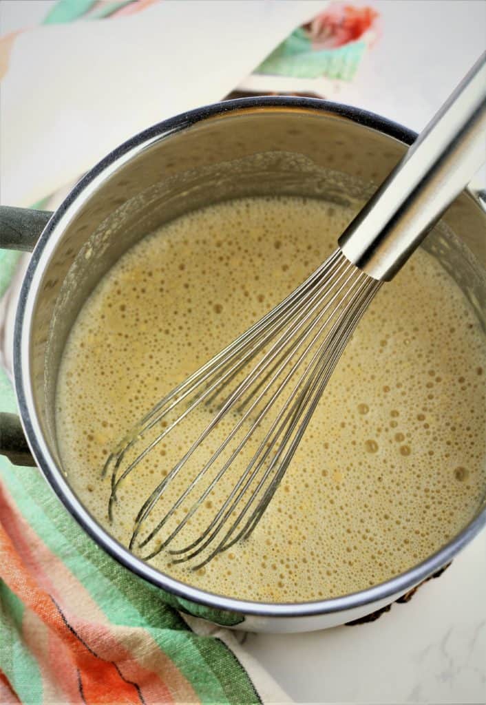 chickpea flour whisked with water for panelle