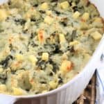 Chard potato bake with cheese.
