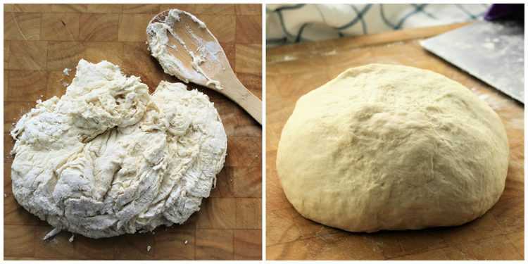 steps in kneading dough until smooth