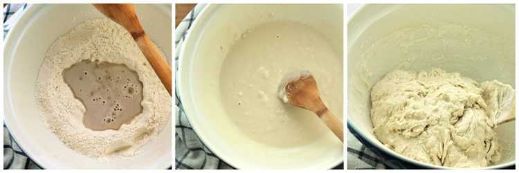 steps in mixing bread dough