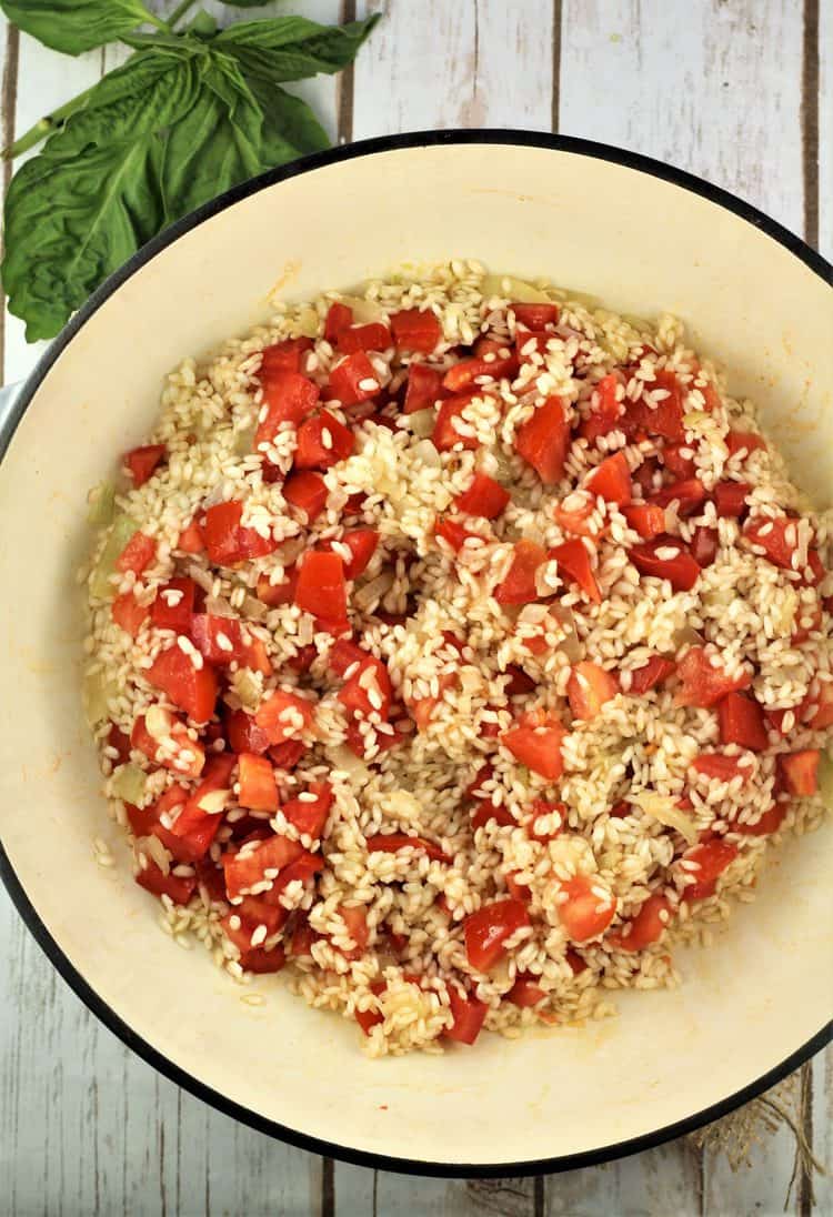 Tomato and Basil Risotto - Mangia Bedda