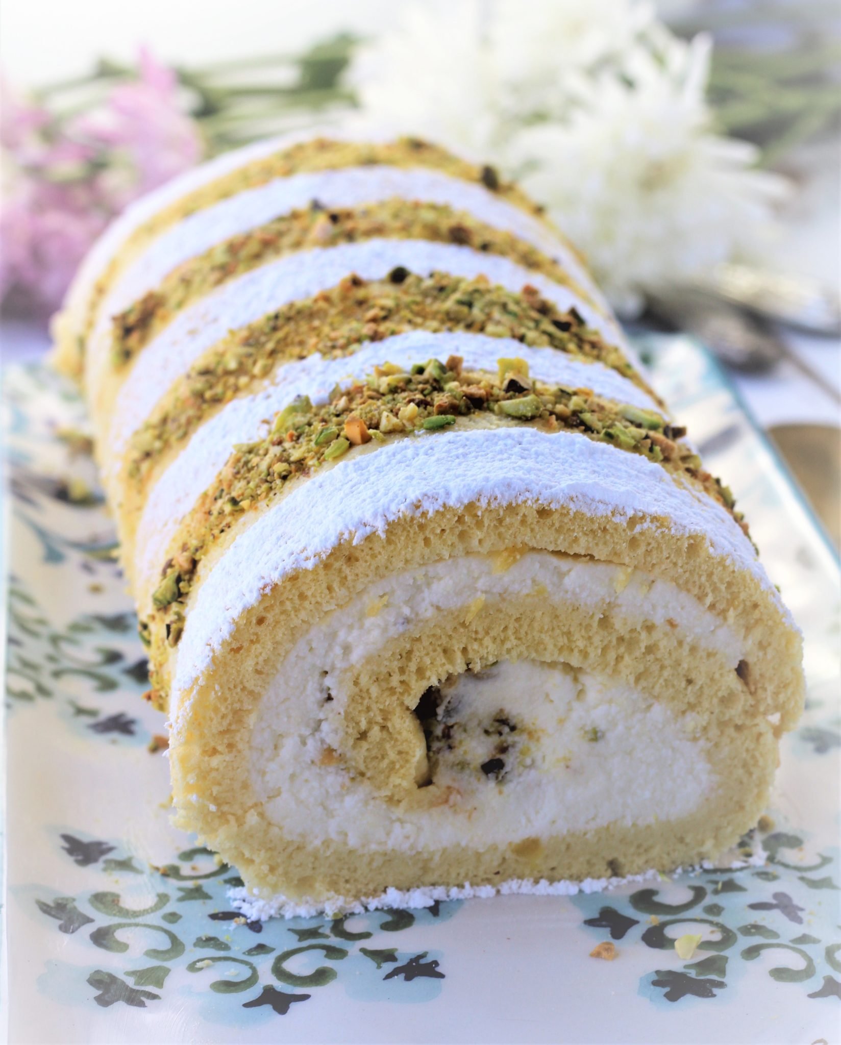 Ricotta Pistachio Roll Cake Mangia Bedda