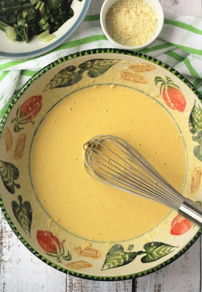 batter in large bowl with whisk 