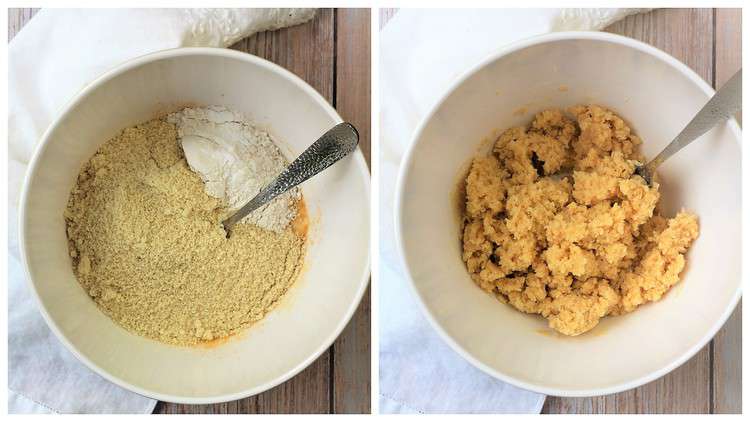 Chewy Amaretti (Italian Almond Cookies) step by step image for making amaretti dough