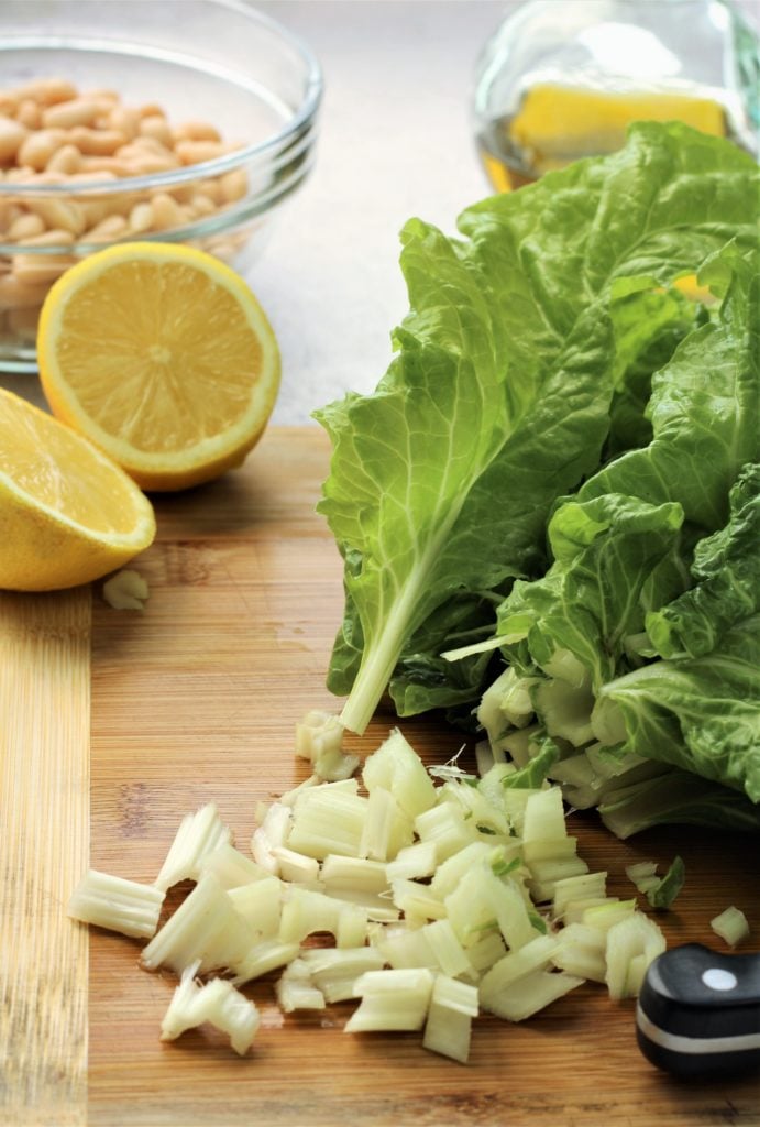 chopped swiss chard stems 