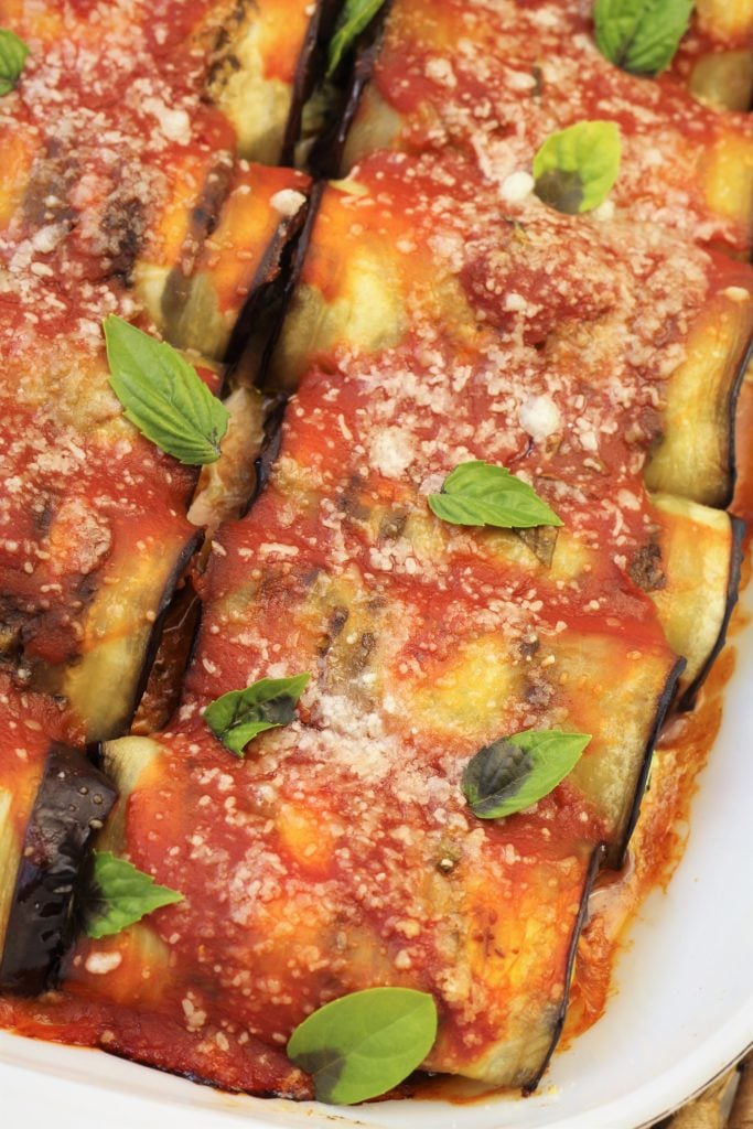 Eggplant Involtini with Ricotta Spinach Filling Mangia Bedda