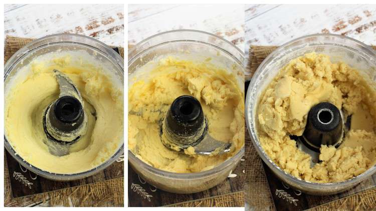 step by step images making pastry in food processor bowl