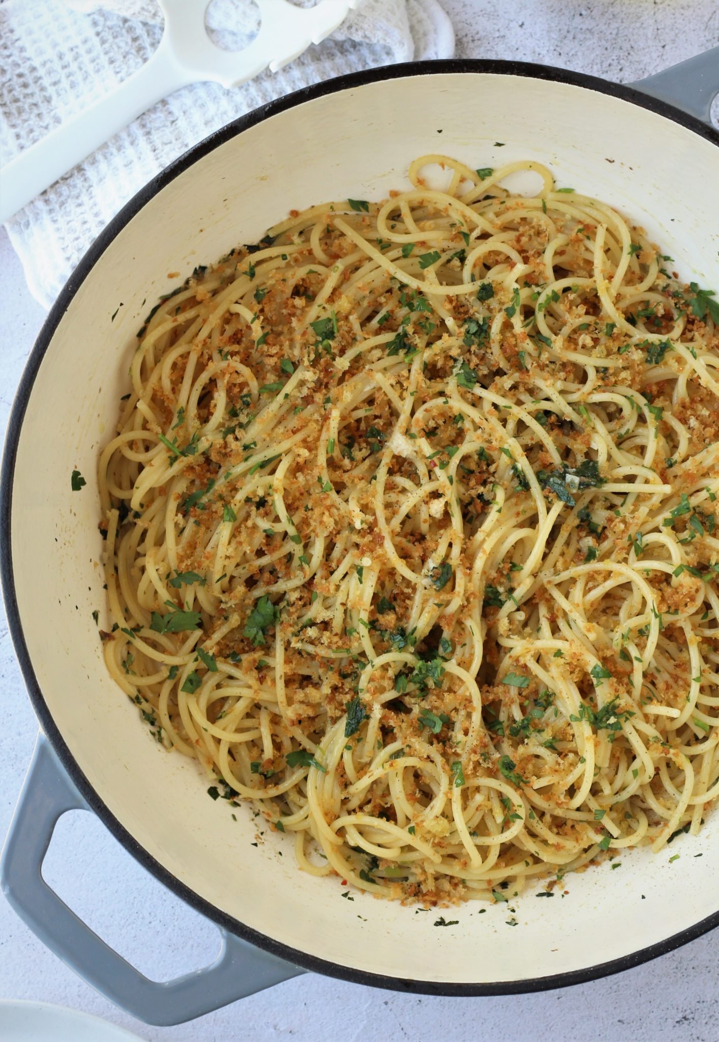 Sicilian Pasta with Anchovies and Breadcrumbs Mangia Bedda
