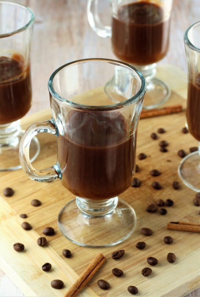 Gelo di caffè poured into cups.