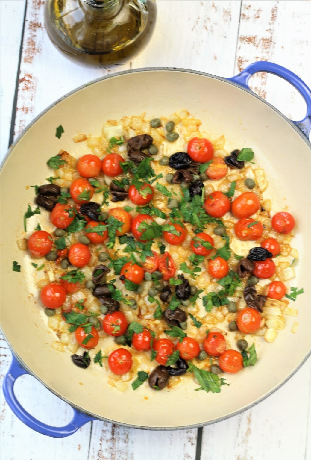 Sicilian Swordfish with Tomatoes, Capers and Olives Mangia Bedda