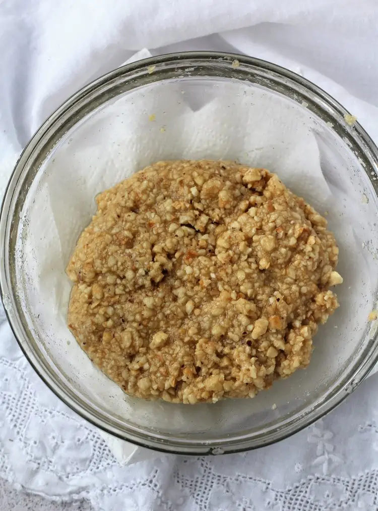 Hazelnut cookie mixture.