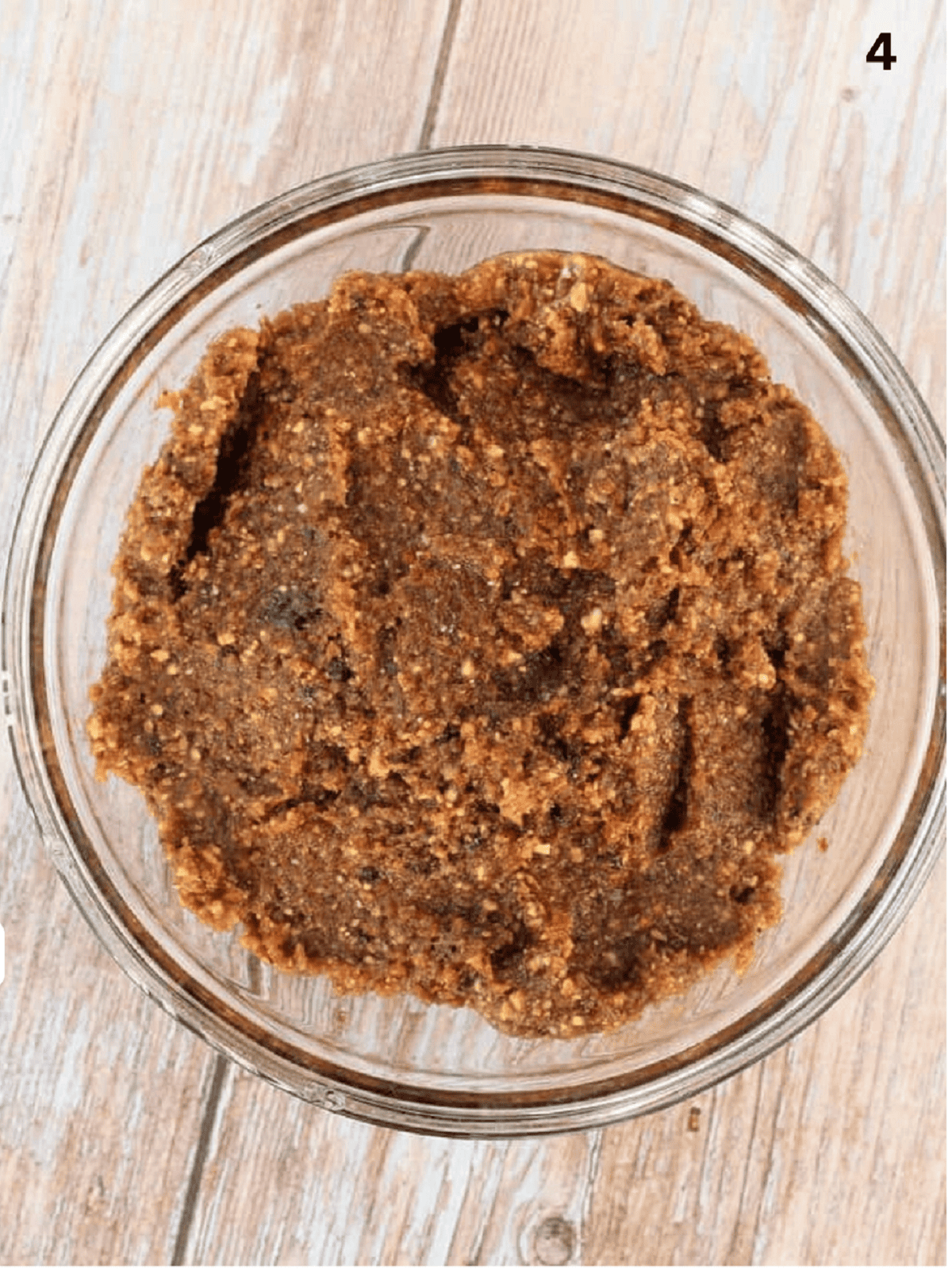 Cuccidati cookie filling in glass bowl.