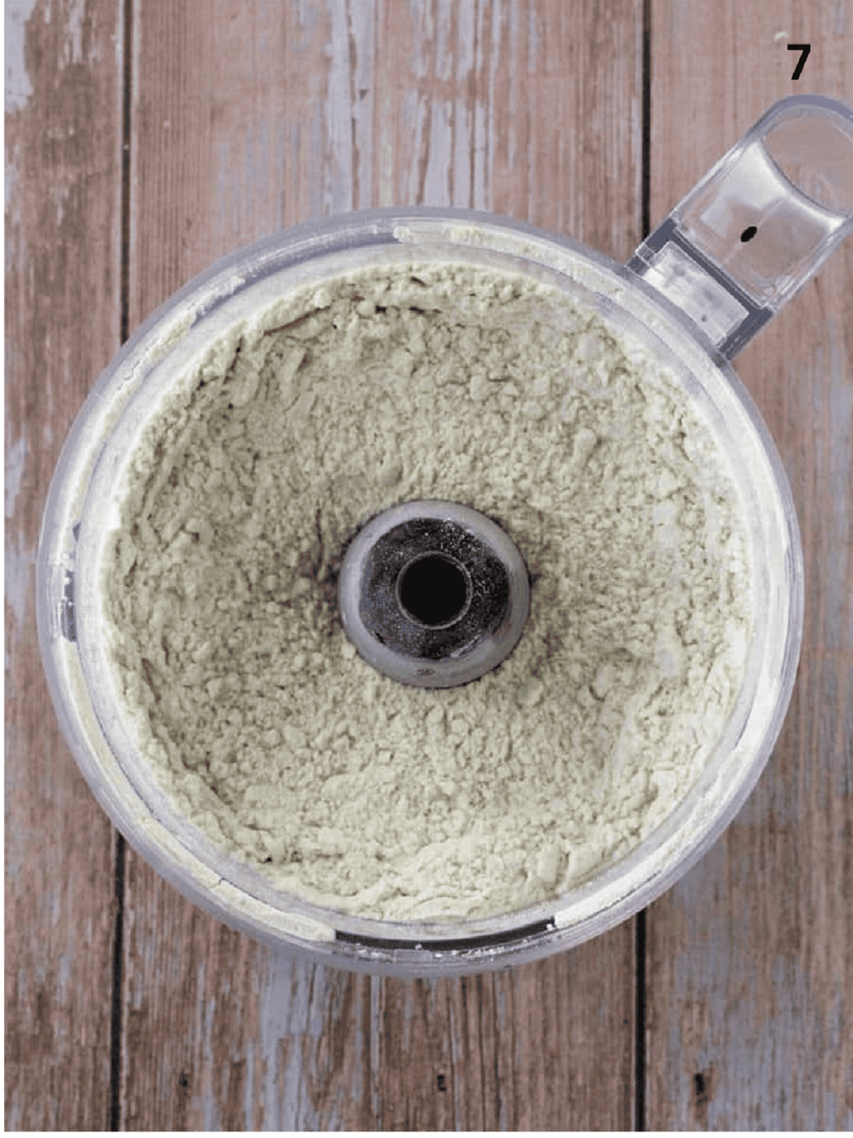 Butter and flour combined in food processor bowl for cuccidati dough.