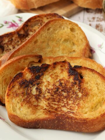 Sicilian fried bread on plate.