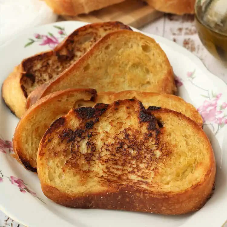 Sicilian fried bread on plate.