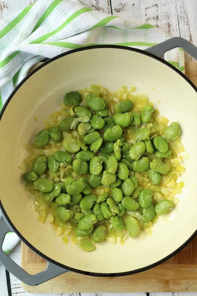 Pasta with Fava Beans and Peas - Mangia Bedda