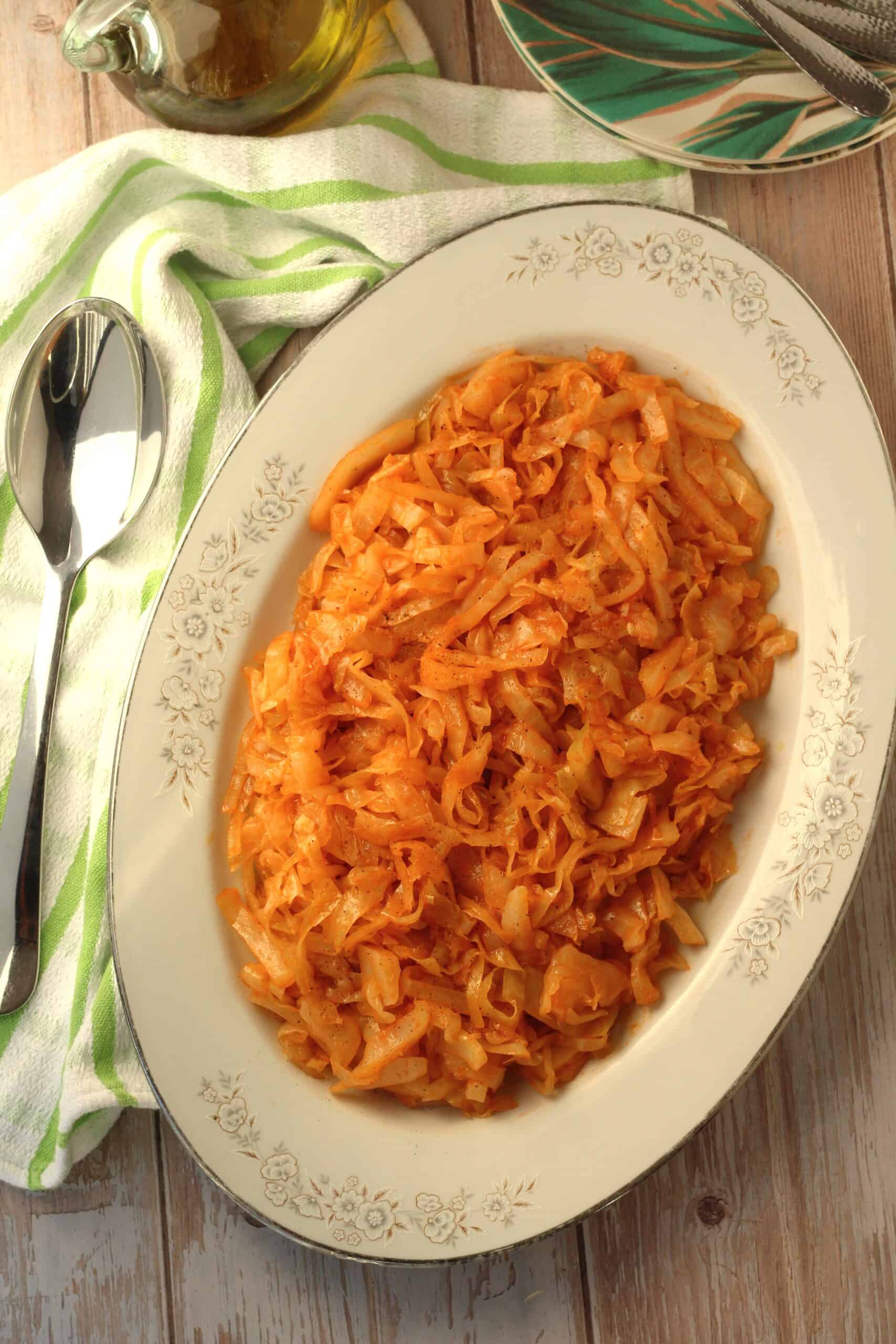 Sicilian Sweet and Sour Cabbage Mangia Bedda