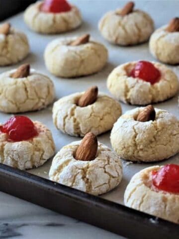 Soft and chewy amaretti cookies.