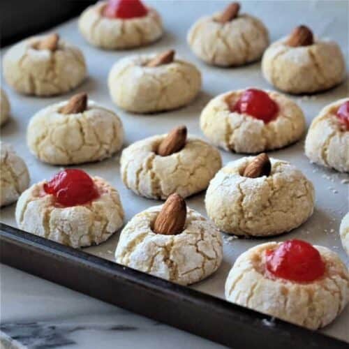 Soft and chewy amaretti cookies.