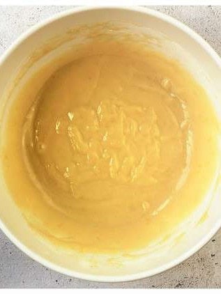 Italian waffle cookie batter in bowl.