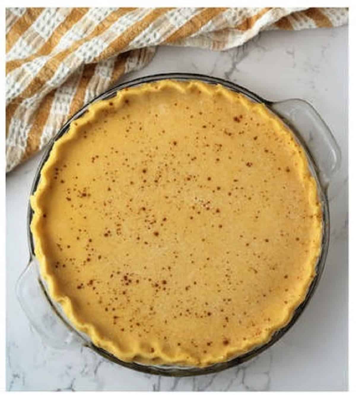 Double crusted Sicilian ricotta pie before baking.